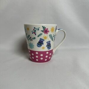 Matilda Jane Holiday Winter Christmas 12 oz. Coffee Mug Cup White & Pink